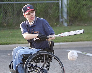 ROBERT K. YOSAY | THE VINDICATOR. The Adaptive Sports Program of Ohio - wheelchair softball - at the Covelli Centre parking lot