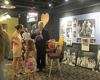 Neighbors | Alexis Bartolomucci.The Amazing Radar told the guests the exact day of the week they were born on before the Purple Cat Talent Show started.