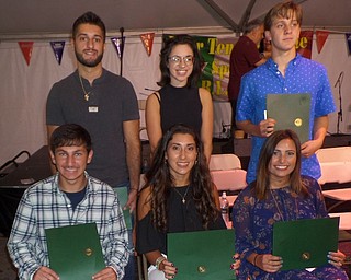 Above are the six Italian Heritage Foundation scholarship winners, first row, from left, are Hunter Flati, Stephanie Rivera and Maria LaRocca. Back row, from left, Vincenzo Sferra, Angela Rodino and Richard Troisi Jr.
