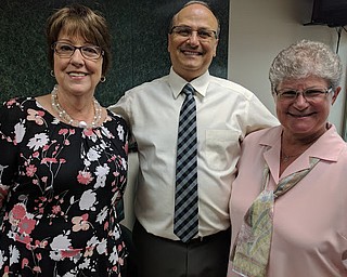 Pink Ribbon Tea of 2017 officials pictured above, from left, are Pam Nock, co-chairwoman; Dr. Antoine Chahine, honorary chairman; and Susan Stewart, co-chairwoman.