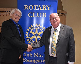 Rotary Club of Youngstown President Frank Kishel, left, welcomes Rotary District 6650’s District Governor Mike Raulin to a recent luncheon meeting. Raulin, a Canfield Rotarian, shared his passion for Rotary and outlined his goals for the 2017-18 year. Raulin initially became involved when he was invited by a friend to attend a meeting. He immediately felt a connection with the Rotary International mission and each local club’s objective to make its community a better place in which to live. Raulin encouraged all Rotarians to explore Rotary, share their enthusiasm with others and enjoy the fun, friendship and fellowship it offers.