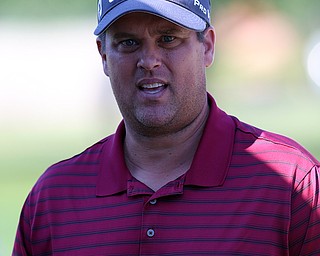 8-16-17 GOLF Boys  Boardman Spartans vs Howland Tigers at Tamer Wind Course, Cortland, OH..Brian Perlesky, Boardman head golf coach