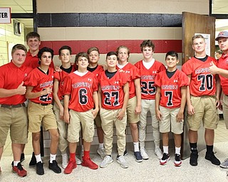 Neighbors | Abby Slanker.Members of the Canfield High School football teams volunteered at the Canfield Gridiron Club’s tenth annual Meet the Team Steak Fry.