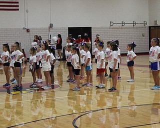 Neighbors | Submitted.On Aug. 9, campers attending the Canfield High School cheerleaders’ annual Kiddie Cheer Camp put on a performance of what they had learned during the week at the parent demonstration.