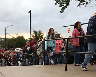 The crowd heading to the stadium before the Zac Brown Band performs at Stambaugh Stadium, Thursday, August 24, 2017 at M70 parking lots at YSU in Youngstown...(Nikos Frazier | The Vindicator)
