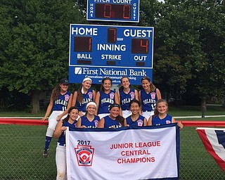 Neighbors | Submitted.The Poland 13-14 girls softball team won the Junio League World Series title on Aug. 5. The team is pictured celebrating their victory.