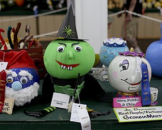 Decorated pumpkins at the 171st Canfield Fair, Thursday, August 31, 2017, at the Canfield Fairgrounds in Canfield...(Nikos Frazier | The Vindicator)
