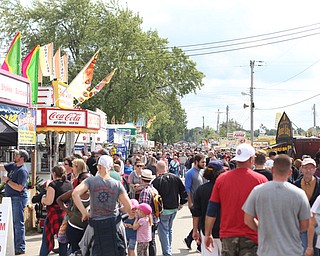 The crowd at the 171st Canfield Fair, Sunday, Sept. 3, 2017, at the Canfield Fairgrounds in Canfield...(Nikos Frazier | The Vindicator)