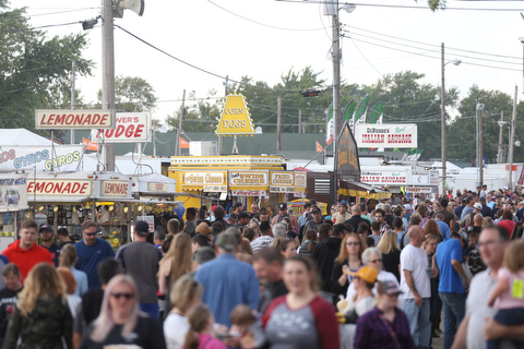 The crowd at the 171st Canfield Fair, Sunday, Sept. 3, 2017, at the Canfield Fairgrounds in Canfield...(Nikos Frazier | The Vindicator)