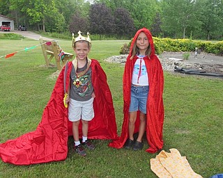 Neighbors | Alexis Bartolomucci.Drake and NancyRose Steele dressed up in costumes that were provided at Austintown Park on Aug. 1 for the fifth annual Austintown Night Out.