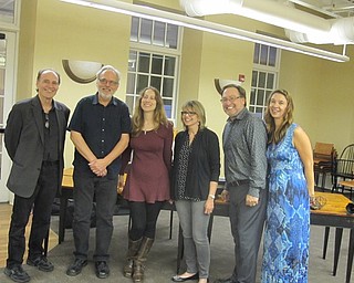 Neighbors | Zack Shively  .Kristi Blue and the Midnites performed an educational concert relaying the history of the blues at Poland library on Aug. 31. Pictured, from left, are Jeff Bremer, Donny Yallech, Alisa Drivere, Mingy Einzig, Harry Davis and Kristina Pokopatz.