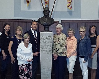 The Mahoning Valley McKinley Club will host its 102nd banquet at 6 p.m. Sept. 28 at the McKinley Memorial in Niles. Program will be Paul Kengor, Ph.D., speaking on “Reagan, Republicans, and Conservatives in 2017.” He is a bestselling author and a frequent commentator on television and radio. Patricia Scarmuzzi, curator of the McKinley Museum, will also speak. Doors open at 5 p.m. for book purchase and signing. Tickets are $35 and may be ordered by calling 330-856-7790 or 330-506-6452. No tickets will be sold at the door. Pictured at right, from left, are members of the planning committee, Michael Rulli, Sonia Kennedy, Barbara Rosier-Tryon, Donna Bricker, JD Williams, Paula Snyder, Marilyn Thomas, Karen Combs, Monica Blasdel and Scarmuzzi.
