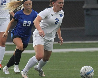 William D. Lewis the Vindicator  Lakeview's Hailey Raines(23) and PolandsKat Partika(3) go for the ball during 9-13-17 action in Poland/