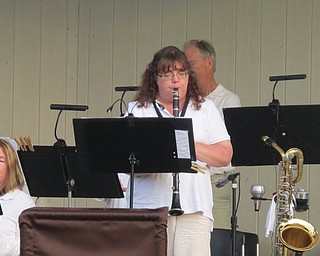 Neighbors | Zack Shively  .Clarinet player Diane Sheffler performed the solo for Benny Goodman's "Let's Dance" on Aug. 10 as a part of the Glass City Swing Band at Boardman Park's Music in the Park series.