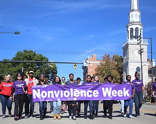 Nonviolence Week parade during the seventh annual Nonviolence Parade and Rally, Oct. 1, 2017, in downtown Youngstown...(Nikos Frazier | The Vindicator)