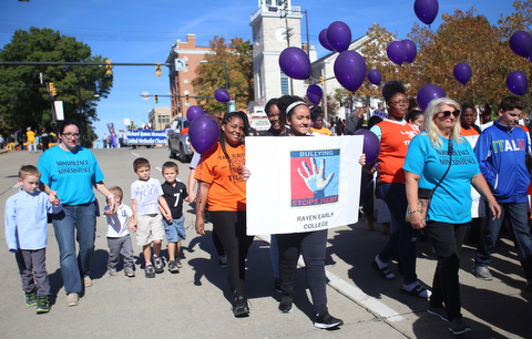 Nonviolence Week parade during the seventh annual Nonviolence Parade and Rally, Oct. 1, 2017, in downtown Youngstown...(Nikos Frazier | The Vindicator)