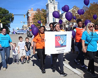 Nonviolence Week parade during the seventh annual Nonviolence Parade and Rally, Oct. 1, 2017, in downtown Youngstown...(Nikos Frazier | The Vindicator)