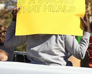 during the seventh annual Nonviolence Parade and Rally, Oct. 1, 2017, in downtown Youngstown...(Nikos Frazier | The Vindicator)