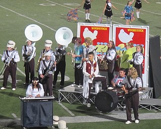 Neighbors | Zack Shively  .Boardman Spartan Marching Band set up a stage for their final series of songs celebrating Woodstock. Their melody of songs from the concert contained six different songs, including Jefferson Airplane's "Somebody to Love" and Janis Joplin's "Piece of My Heart" and closed with Joe Cocker's rendition of "With a Little Help from my Friends."