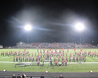 Neighbors | Zack Shively.Canfield "Cardinal Pride" Marching Band finished the night with an entertaining "Dancetopia" themed show. They played dance hits, such as "On the Floor" by Jennifer Lopez and "Shut Up and Dance" by Walk the Moon.