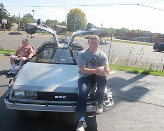 Neighbors | Zack Shively.Eagles Club member Jeff Sheridan brought his nephew's DeLorean, the car from "Back to the Future," to the Pink Ribbon Car Show. The Eagles Club sponsored the event.