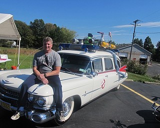 Neighbors | Zack Shively.Jeff Sheridan brought the show car owned by his nephew, Ryan Sheridan, to the Pink Ribbon Car Show on Sept. 22. The car is based on the "ECTO-1" car from "Ghostbusters."  All proceeds from the event went to Relay for Life.