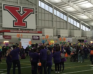 More than five million Americans are living with Alzheimer’s disease, including nearly 7,200 in Mahoning County. The Mahoning Valley Walk to End Alzheimer’s will be Saturday, at Youngstown State University WATTS, 651 Elm St. Registration will open at 8:30 a.m. with opening ceremonies beginning at 9:30 a.m. There is no cost to register for the two-mile walk. Attendees are encouraged to seek donations from family members, friends, and other contacts. To start a team or get additional information, contact Helen Paes at hpaes@alz.org or call 330-533-3300. Additional information is available online at alz.org/walk. Above, the 2016 Mahoning Valley Walk to End Alzheimer’s had more than 750 supporters in attendance, raising over $70,000.