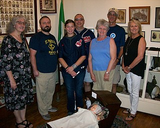 Museum Day Live! is an annual celebration hosted by Smithsonian magazine. Participating museums and cultural institutions across the country provide entry to anyone presenting a Museum Day Live! ticket, which can be downloaded from the Smithsonian website. Above, Museum Day visitors at the Salem Historical Society, from left, are Ginger Grilli, docent; Anthony Macaldo, Amber Dougherty, Ed Dougherty and Becky Craig, all visitors; and Kim Goll, docent.