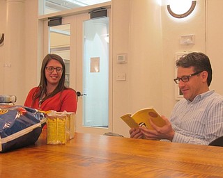 Neighbors | Zack Shively.Austintown librarian Andrea Zupcsan moderated discussion on the graphic novel "American Born Chinese," the book of the month for the library's Chapter Chat Book Club.
