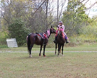 Neighbors | Abby Slanker.A rider readied her horses, decked out in pink, to hit the trail at Buckeye Horse Farm to participate in the fourth annual Survivor Run on Sept. 30.