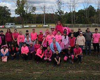 Neighbors | Abby Slanker.Participants in the fourth annual Survivor Run at Buckeye Horse Farm got into the spirit of the day by dressing in pink and wearing Derby hats to show their support of breast cancer survivor Sallie Sullivan before hitting the trail on Sept. 30.