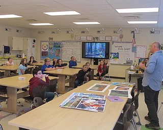 Neighbors | Zack Shively.Chris Leeper talked to Jennifer Houston's fifth-grade class about his previous works that have been used in children's books. He also displayed some other paintings, such as his paintings of Mill Creek.