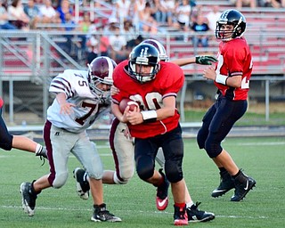 Neighbors | Submitted .Canfield Village Middle School  seventh-grade fullback Dom Marzano busted through the Boardman defense.