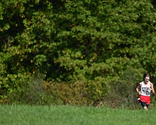 BAZETTA, OHIO - OCTOBER 14, 2017: Austintown Fitch's Trevor Sicilia runs during the Division 1/2 race during the Sim Earich Invitational, Saturday morning at the Trumbull County Fair Grounds. DAVID DERMER | THE VINDICATOR