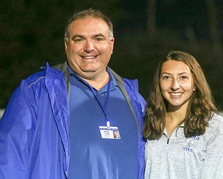 Jimmy Leslie and Marissa Ricciardi pose for a portrait, Tuesday, Oct. 17, 2017, at Poland High School in Poland. ..(Nikos Frazier | The Vindicator)..