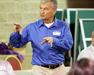     ROBERT K. YOSAY  | THE VINDICATOR..Doug Oplinger gets the discussion going as a group met at the Boys and Girls Club in Youngstown.. First of three community meetings on the opioid epidemic, led by Your Voice Ohio. We are working with WFMJ and the WarrenTribune Chronicle -this was held at the Boys and Girls Club...-30-