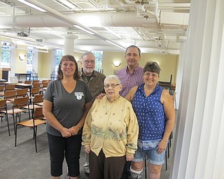 Neighbors | Zack Shively.Members of the Ohio State Extension presented at the Poland library on Oct. 11. They gave tips and advice to help gardeners. Pictured are, from left, (front) Barbara Biery, Nancy Brundage, Rhonda Harris; (back) Bill Snyder and Eric Barrett.