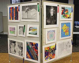 Neighbors | Abby Slanker.The Canfield library hosted an art show of more than 100 pieces of Canfield High School art students’ pieces from Oct. 19-22.