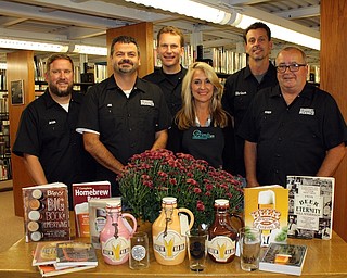 Friends of the Public Libraries of Youngstown and Mahoning County and the Mahoning County Flight Crew will host a Brew Ha Ha! beer-tasting contest from 4 to 7 p.m. Saturday at the Main Library, 305 Wick Ave. Local breweries will compete for the best library beers. Tickets are $35 or $60 per couple. There will be an open mic for comedians along with food and music. For tickets, information or to perform stand-up comedy, call 330-740-6086. Above, planning the event, from left, are members of the Mahoning Valley Flight Crew, Jason Jugenheimer, Joe Sanfilippo, Jim Cyphert, library development director Deborah Liptak, Brian Long and Roger Gillespie.