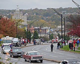 YOUNGSTOWN, OHIO - OCTOBER 28, 2017: Parade participants make their way up Fifth Avenue during the annual YSU homecoming parade, Saturday afternoon. DAVID DERMER | THE VINDICATOR