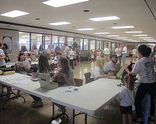 Neighbors | Zack Shively.Volunteers at Boardman High School prepared for an influx of over a thousand people to the school for their pep rally on Sept. 22 that observed the 100th anniversary of Boardman schools.