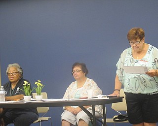Neighbors | Zack Shively.A panel of master gardeners led a discussion on gardening tips at Boardman library on Sept. 21. Pictured are, from left, Theresa Harris, Cynthia Foust and Judy Rodkey.