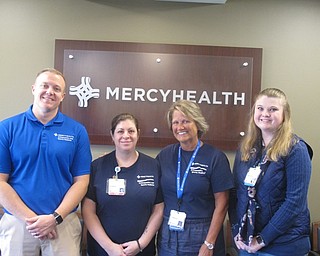 Neighbors | Zack Shively.Mercy Health Youngstown's walk-in clinic helps athletes seek quick treatment for their injuries. Pictured, from left, are Dr. Jeffrey Johnston, Cheryl Ginnetti, Janessa Kostelic and Maryssa Bean. They are the staff at Boardman Orthopaedics.