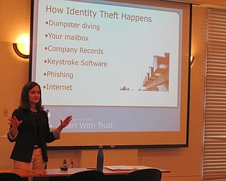Neighbors | Zack Shively.Melissa Ames, Vice President of Better Business Bureau Services in the Youngstown area, spoke at the Austintown library on Oct. 5 about common scams that happen through the internet, over the phone and in person. She gave a number of tips about how to protect and prevent these scams from happening.