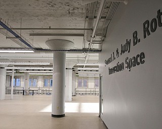     ROBERT K. YOSAY  | THE VINDICATOR..The original Vindicator building on the corner of Vindicator Square and Boardman St  has been renovated and opens for YBI...The first  floor formerly business and circulation now called innovation place..-30-