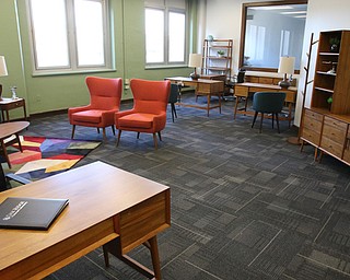     ROBERT K. YOSAY  | THE VINDICATOR..The original Vindicator building on the corner of Vindicator Square and Boardman St  has been renovated and opens for YBI..More of the second floor..-30-