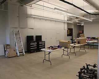     ROBERT K. YOSAY  | THE VINDICATOR..The original Vindicator building on the corner of Vindicator Square and Boardman St  has been renovated and opens for YBI...The second floor .. with the  bound volumes storage still intact..-30-