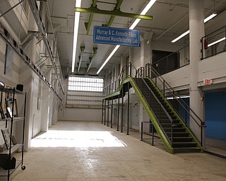     ROBERT K. YOSAY  | THE VINDICATOR..The original Vindicator building on the corner of Vindicator Square and Boardman St  has been renovated and opens for YBI..The old press room..-30-