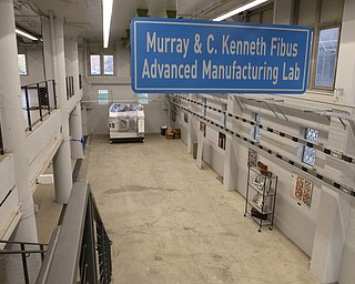    ROBERT K. YOSAY  | THE VINDICATOR..The original Vindicator building on the corner of Vindicator Square and Boardman St  has been renovated and opens for YBI..The old press room..-30-