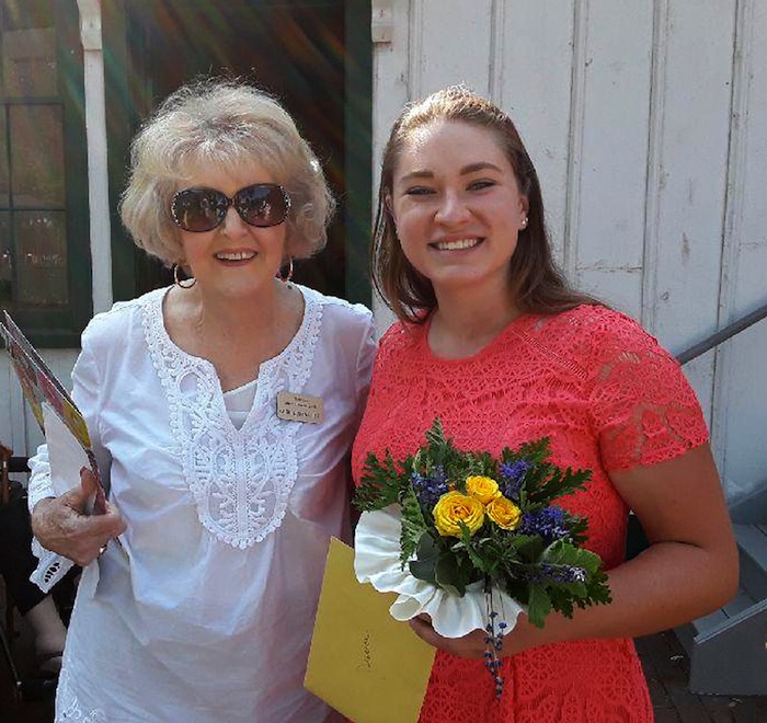 Holborn Herb Growers Guild hosted its annual tea Sept. 10 at the Western Reserve Village in Canfield. The featured speaker was Ellen Speicher, horticulture expert. The guild also presented a $1,000 scholarship to Jessica Cvelbar to further her education in horticulture. The guild was established in 1982, and its members volunteer their time to maintain the public gardens in Boardman Township Park and the Western Reserve Village at the Canfield Fairgrounds. Above, from left, are Carrie Bookwalter-Burkey, Holborn Herb Growers Guild founding member, and Cvelbar.